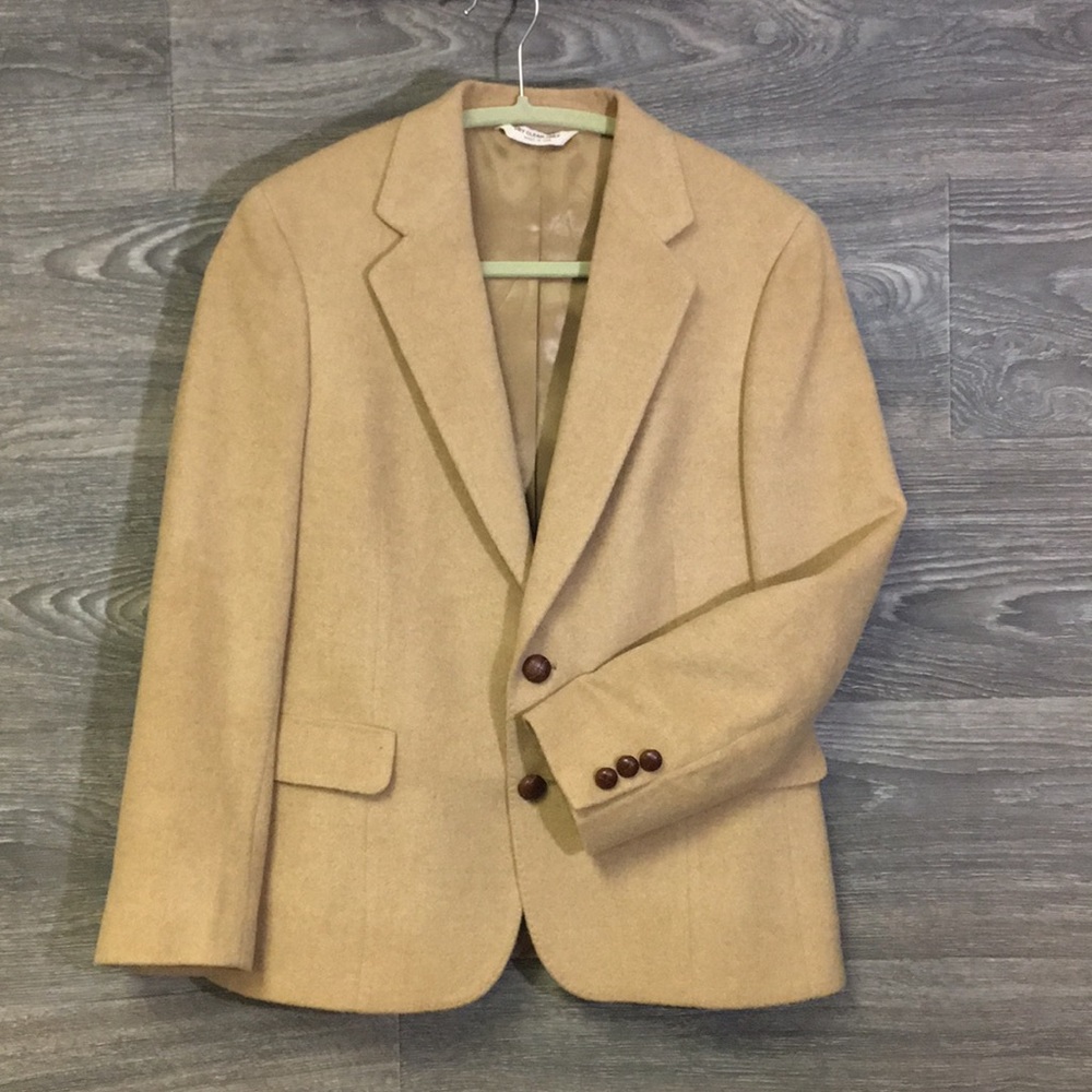 H Stockton Atlanta 100% Camel Hair blazer Tan 6